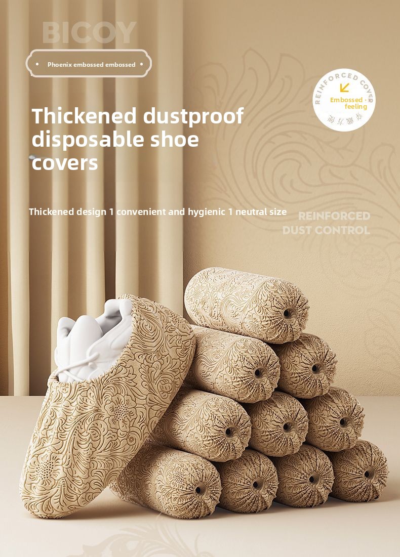 Disposable Shoe Covers Non-Woven Fabric Indoor Household Guest Slip-On Ultra Thick Waterproof Non-Slip Wear-Resistant_voghion.com