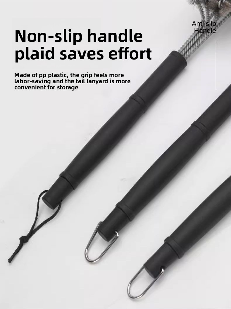 Iron Wire For Washing Rack Barbecue Grill Long Handle Steel Brush Special Cleaning Tool_voghion.com