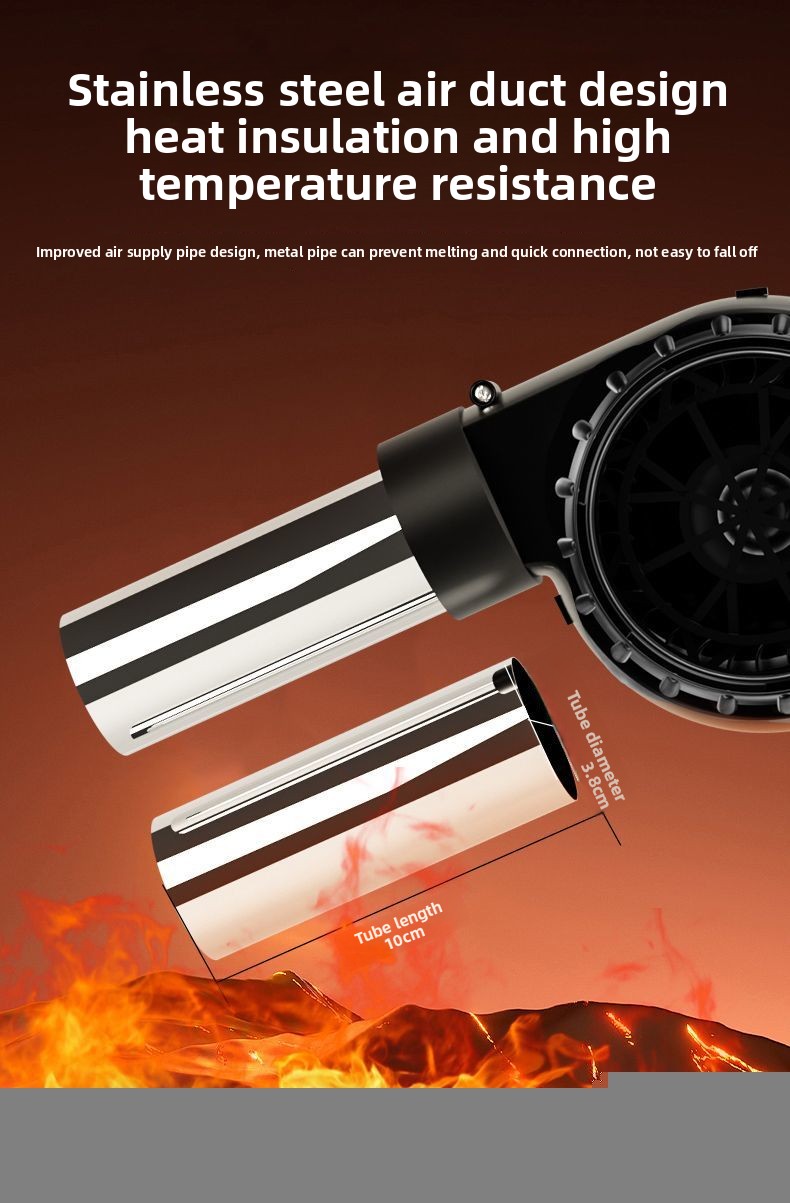 BBQ USB Mini Adjustable Speed Wood Stove Outdoor Fire Starter Automatic Blower Portable_voghion.com