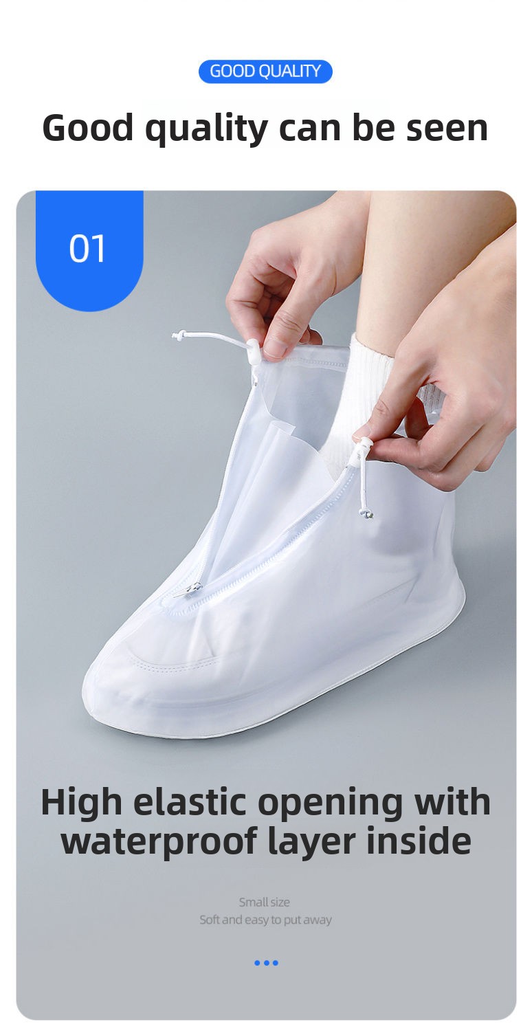 Muzhilin Rain Waterproof Non-Slip Thickened Wear-Resistant Rainproof Snowproof For Men And Women Water Shoe Foot Covers_voghion.com