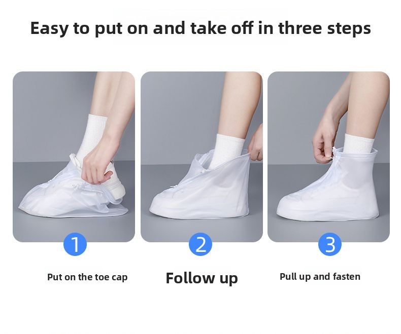 Muzhilin Rain Waterproof Non-Slip Thickened Wear-Resistant Rainproof Snowproof For Men And Women Water Shoe Foot Covers_voghion.com