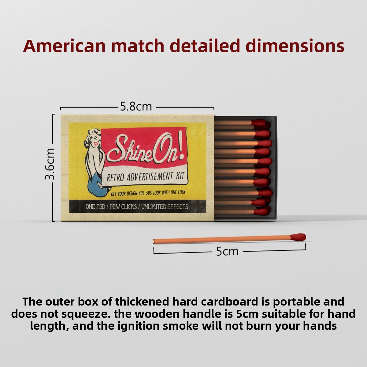 American Premium Old-fashioned Small Box Portable Lighter Domestic Sale High-quality Gift Self-lighting Matches_voghion.com