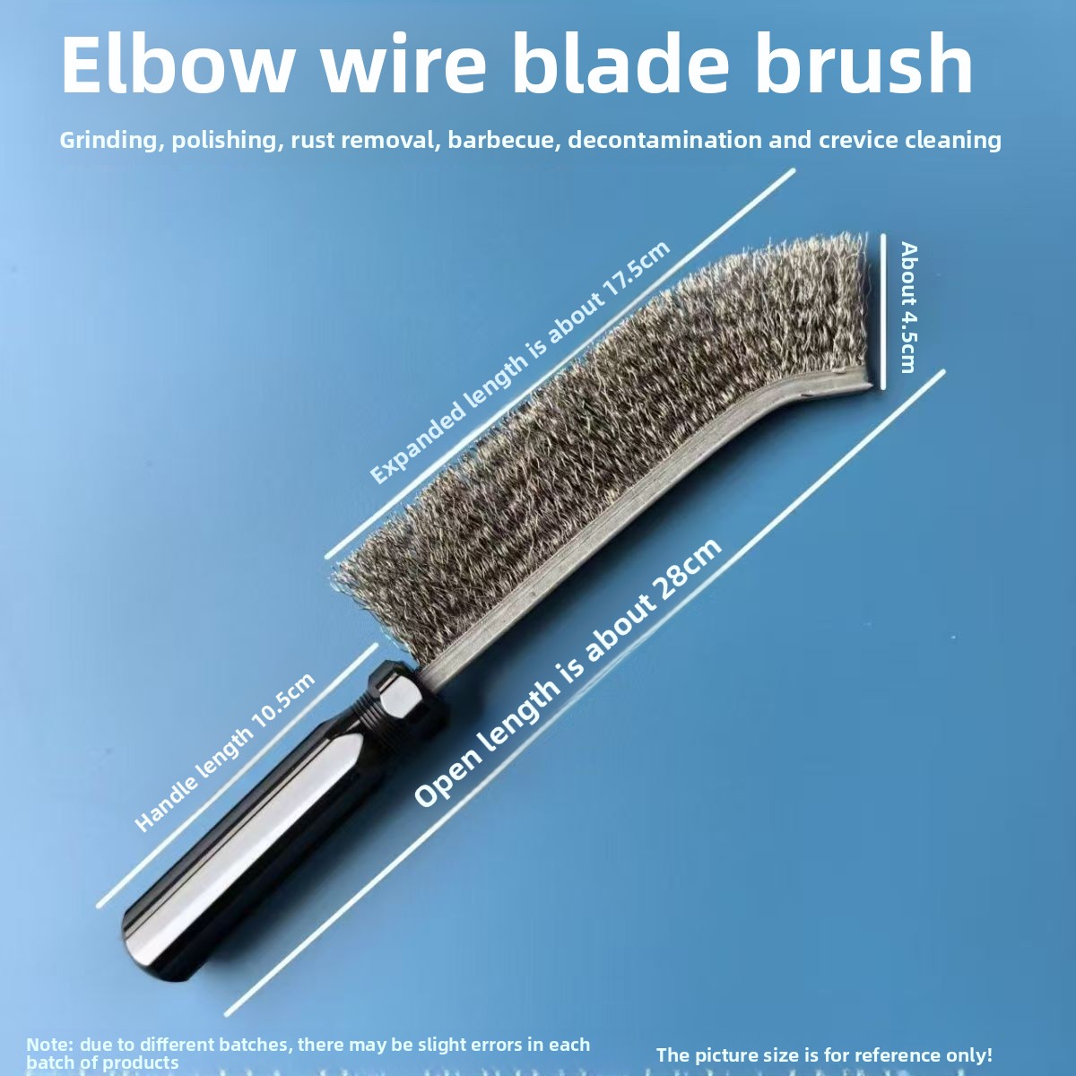 Stainless Steel Wire Multi-Functional Long Handle Knife Rust Removal Polishing BBQ Grill Cleaning Brush_voghion.com
