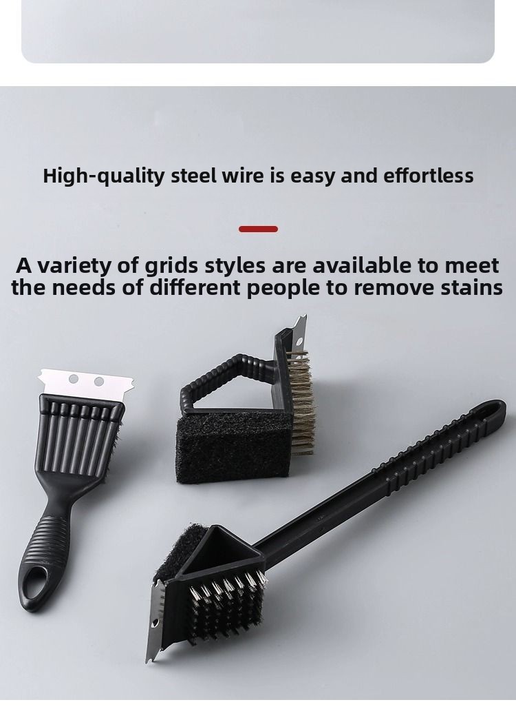 Household Stainless Steel Kitchen Grill Cleaning Special Barbecue Wire Brush_voghion.com