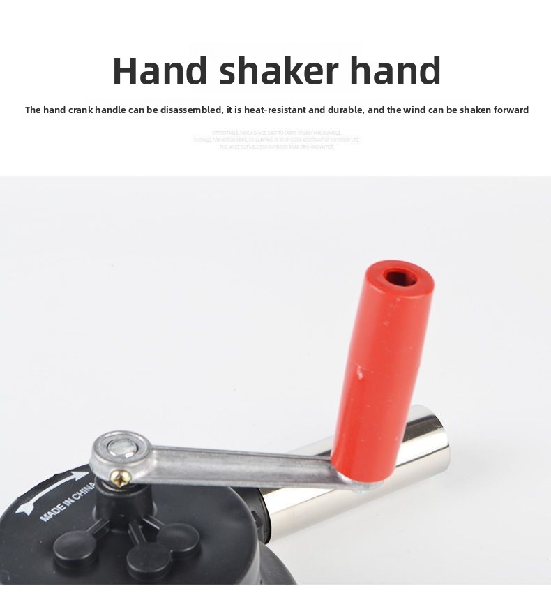 Outdoor Handkurbel Starter Handbuch BBQ Camping Feuer Werkzeug Tragbares Gebläse_voghion.com