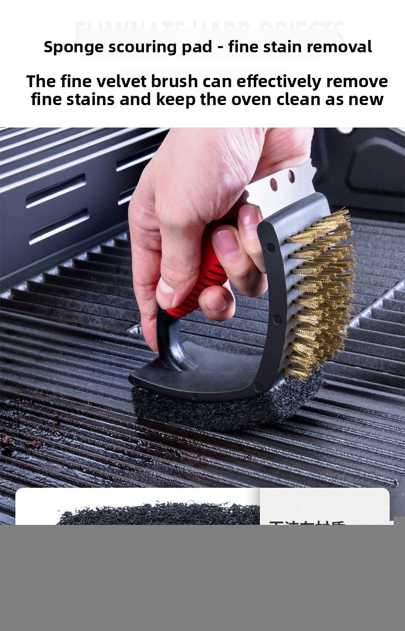 KSO Cleaning Stainless Steel Large Copper Wire Mesh BBQ Grill Tool Brush_voghion.com