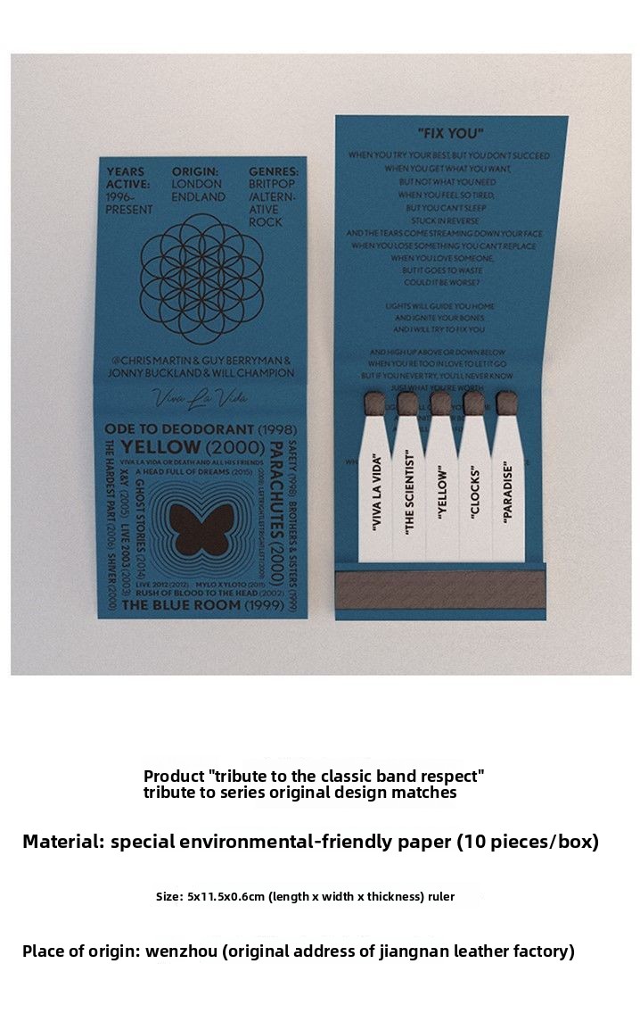Ins Style Book-Type Matches Nostalgic Old-Style Personalized Design Art Creative Gift Tribute Series_voghion.com