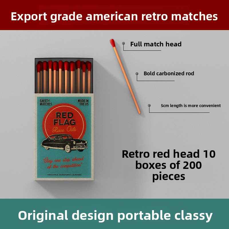 American Premium Old-fashioned Small Box Portable Lighter Domestic Sale High-quality Gift Self-lighting Matches_voghion.com