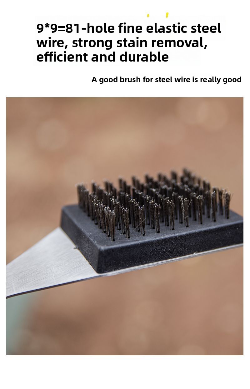 Outdoor Household Stainless Iron For Grill Net Cleaning BBQ Stove Steel Wire Brush_voghion.com