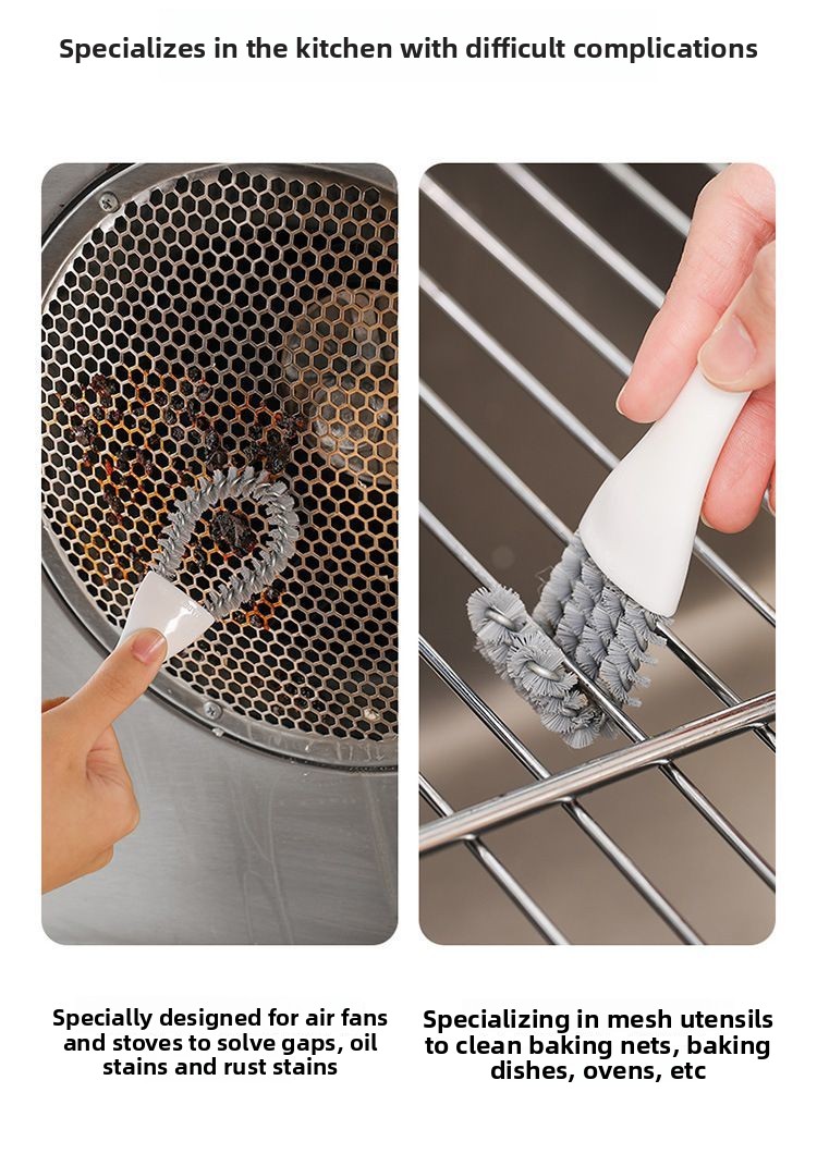 New Gap No Dead Angle Cleaning Kitchen Gas Stove Stain Removal Brush Multi-Functional BBQ Grill Rack_voghion.com
