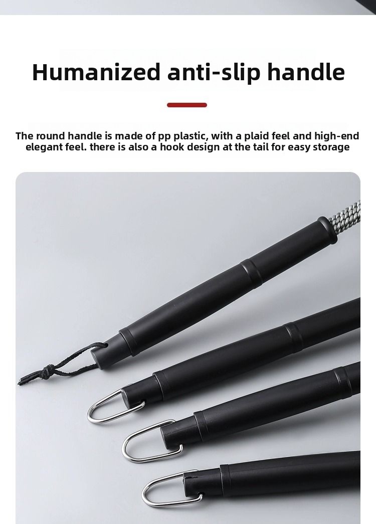 Household Stainless Steel Kitchen Grill Cleaning Special Barbecue Wire Brush_voghion.com
