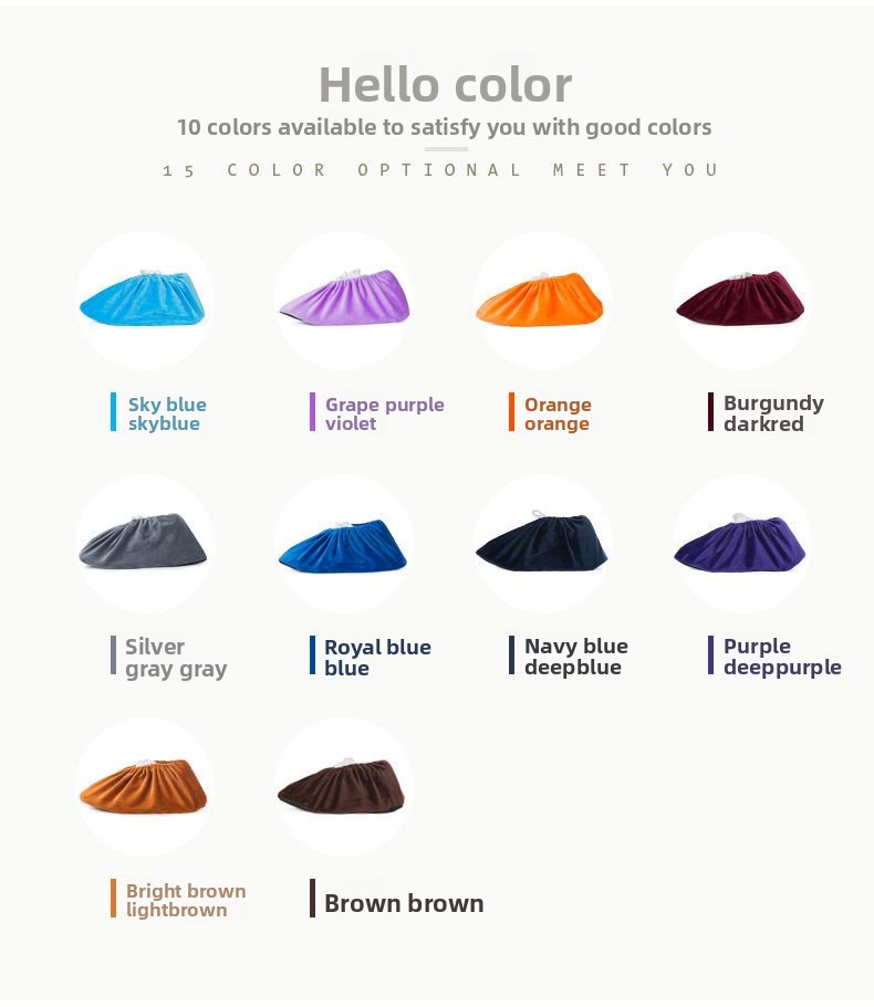 Fleece Shoe Covers Home Use, Reusable Cloth, Children's Foot Covers, Indoor Wear-Resistant, Thickened, Non-Slip,_voghion.com