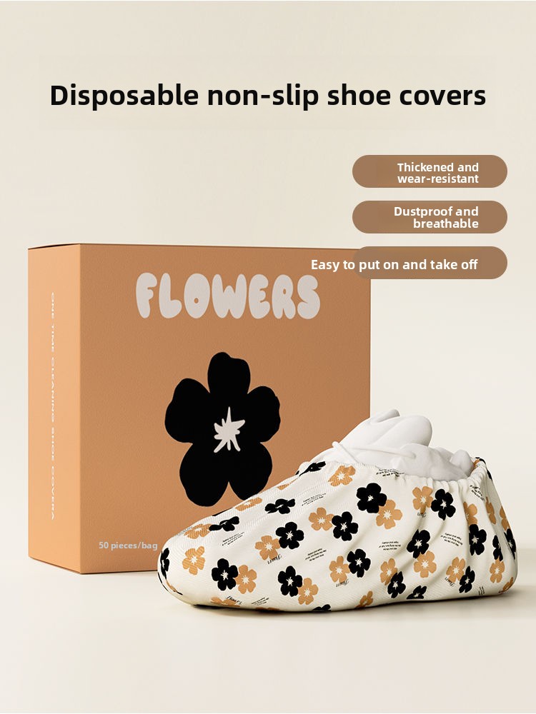 Disposable Non-Woven Thickened Breathable Dustproof Shoe Covers Guest High-Quality Lightweight Waterproof Indoor_voghion.com