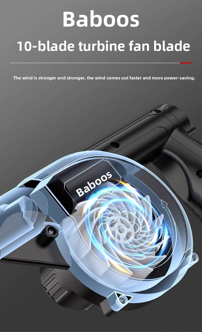 Barbecue Lithium Battery Powerful Air Blower High Power Outdoor Handheld Picnic Household Firewood Charcoal Fire Starter_voghion.com
