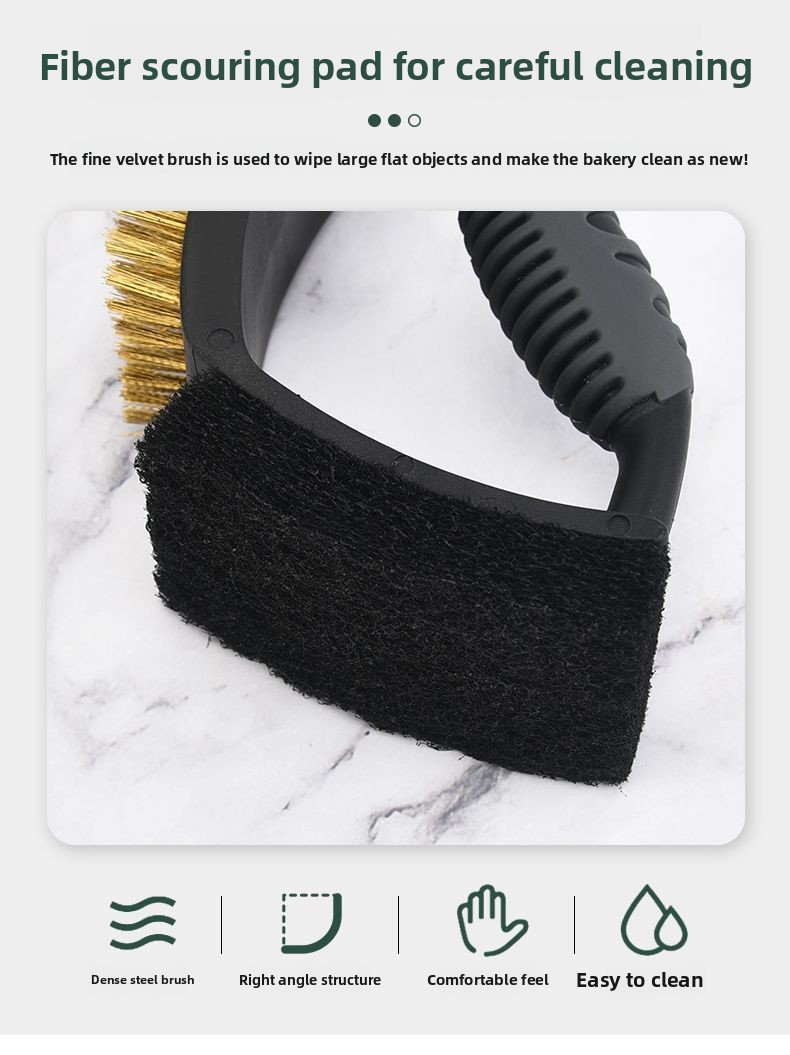 Outdoor Tool 3-in-1 Stainless Steel Copper Wire Compact For Cleaning BBQ Grill Oven Brush_voghion.com