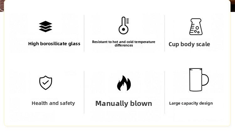 Glass With Scale, Water Breakfast Household Heat-Resistant Microwave Milk Tea Cup, Juice Cup_voghion.com
