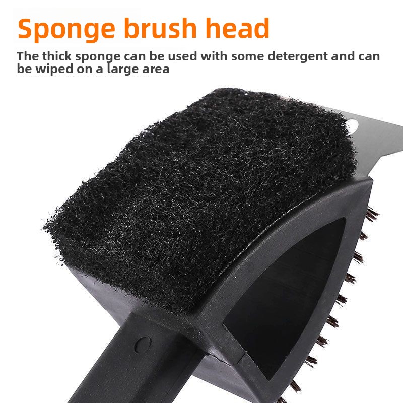 Household BBQ Grill Special Soft Bristle Cleaning Long Handle Multi-Functional Steel Wire Brush_voghion.com