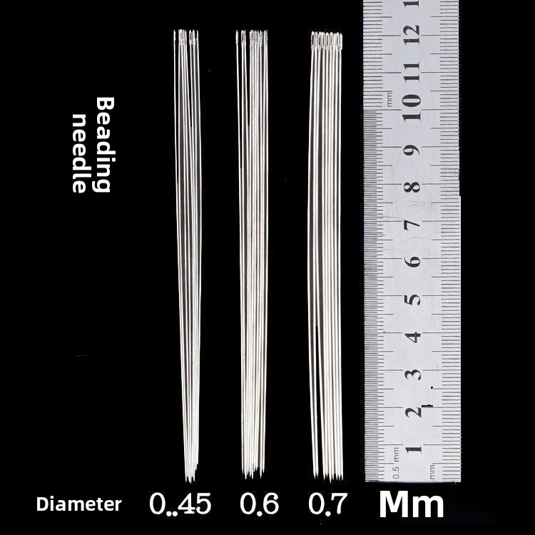 DIY Handmade Ultra-fine Long Thin Seed Bead Hand Sewing Beading Needle Bracelet Necklace Threading_voghion.com
