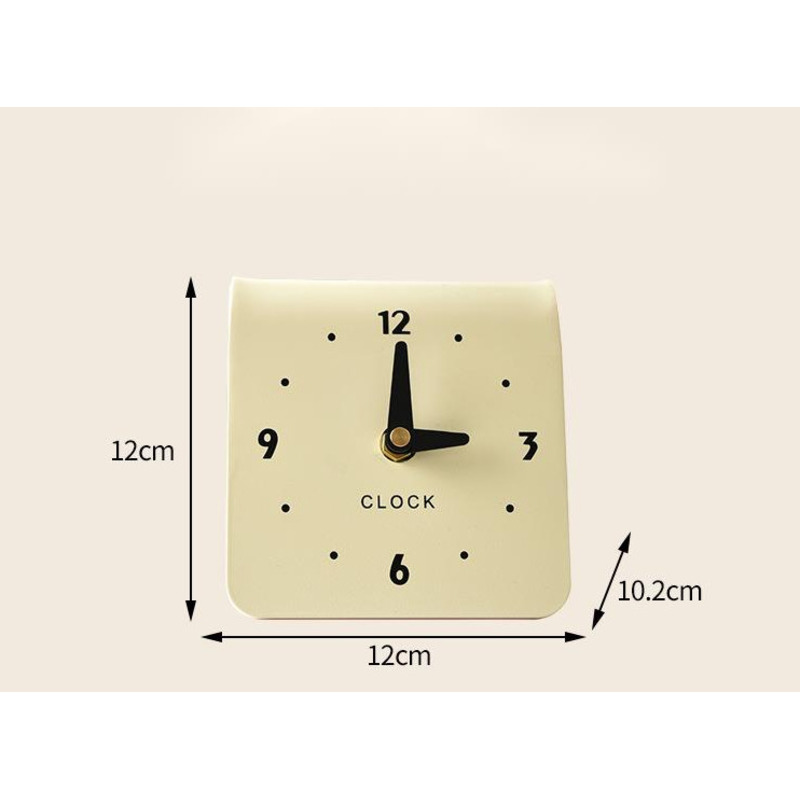 Internet Celebrity Cream Style Silent Home Ornament Desktop Small Table Bedroom Bedside Clock Decoration_voghion.com