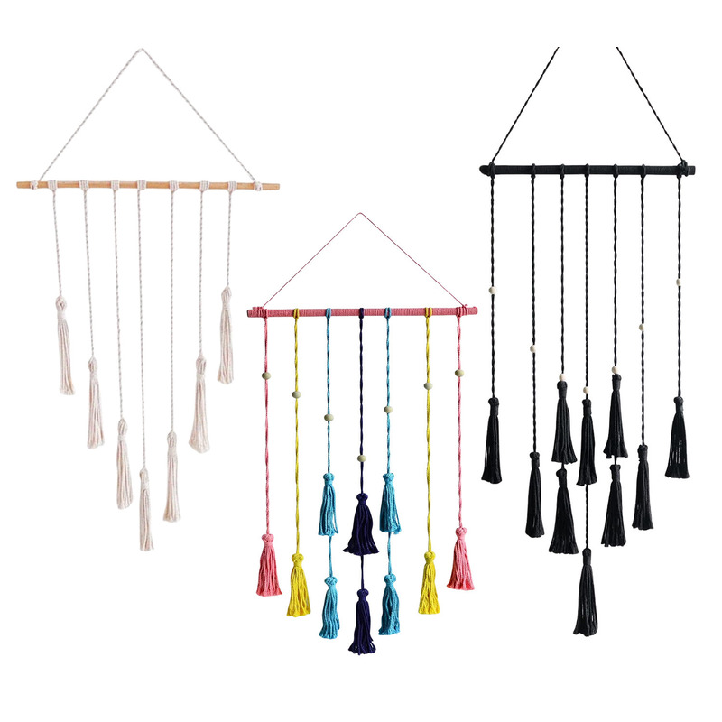 ins Nordic Handwoven Decorative Storage Tapestry Hanging Home Photo Wall Rack_voghion.com