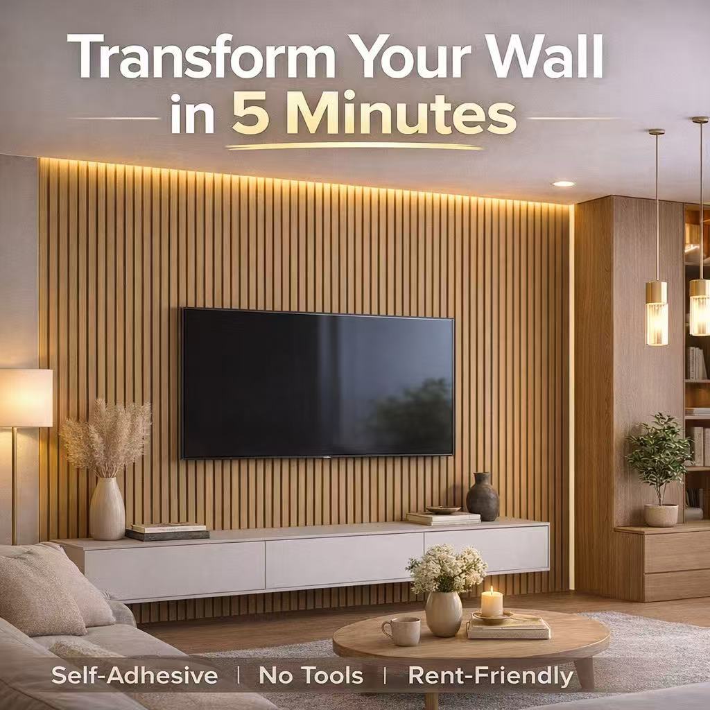 Pannelli murali autoadesivi effetto griglia 3D in legno: trasforma la tua parete in 5 minuti | Non servono attrezzi_voghion.com