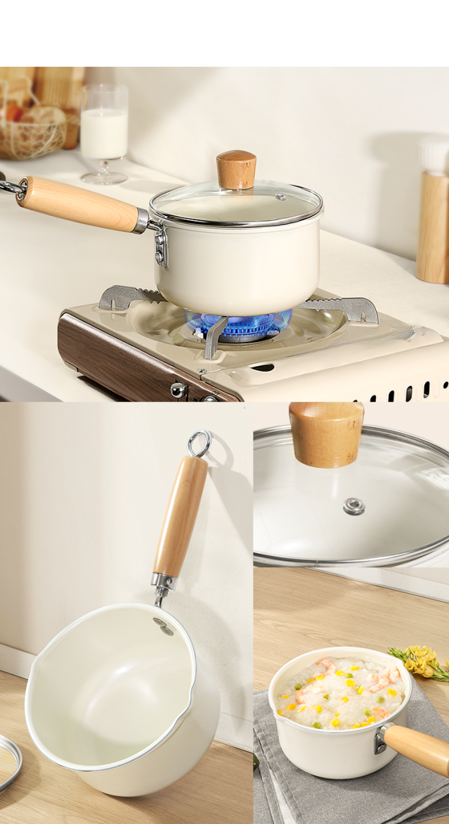 Ceramic Non-Stick Baby Food Cooking Soup Small Household Instant Noodle Frying Hot Milk Pot_voghion.com