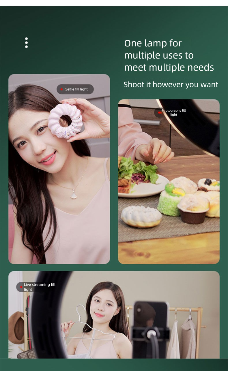 Selfie Stick, supporto da pavimento per fotografia in diretta streaming, treppiede multifunzionale per esterni per telefono_voghion.com