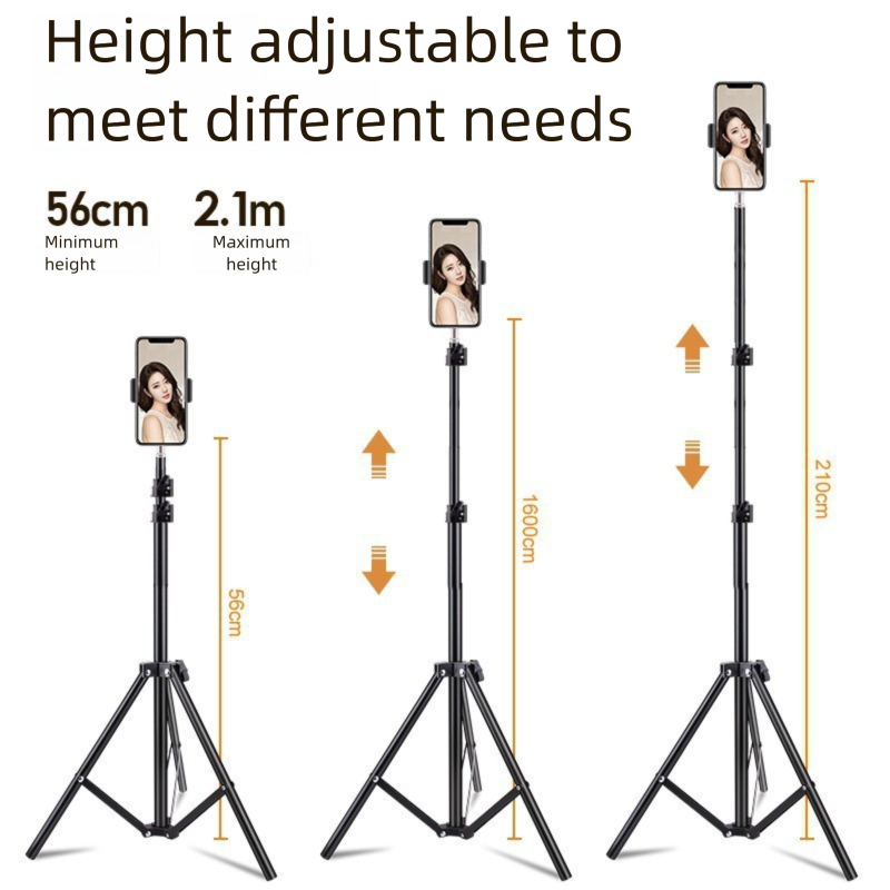 Selfie Stick, supporto da pavimento per fotografia in diretta streaming, treppiede multifunzionale per esterni per telefono_voghion.com