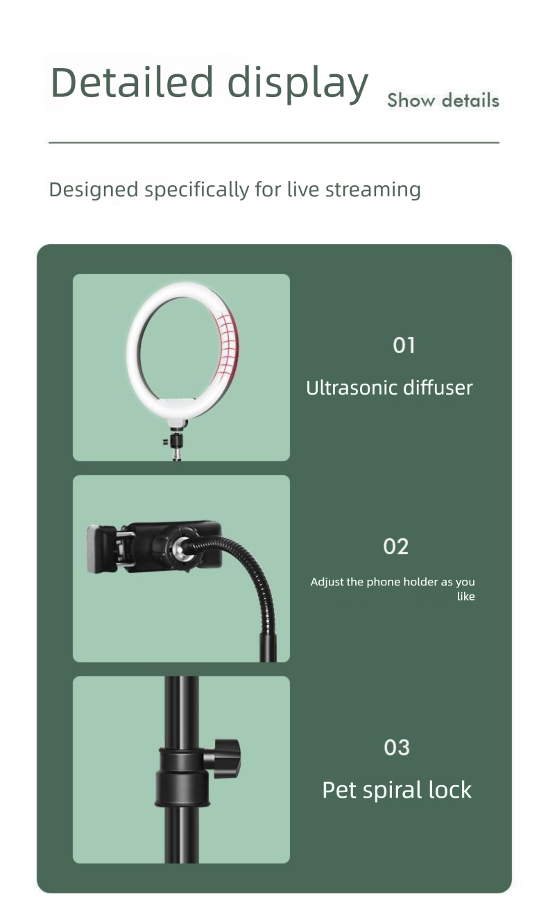 Selfie Stick, supporto da pavimento per fotografia in diretta streaming, treppiede multifunzionale per esterni per telefono_voghion.com