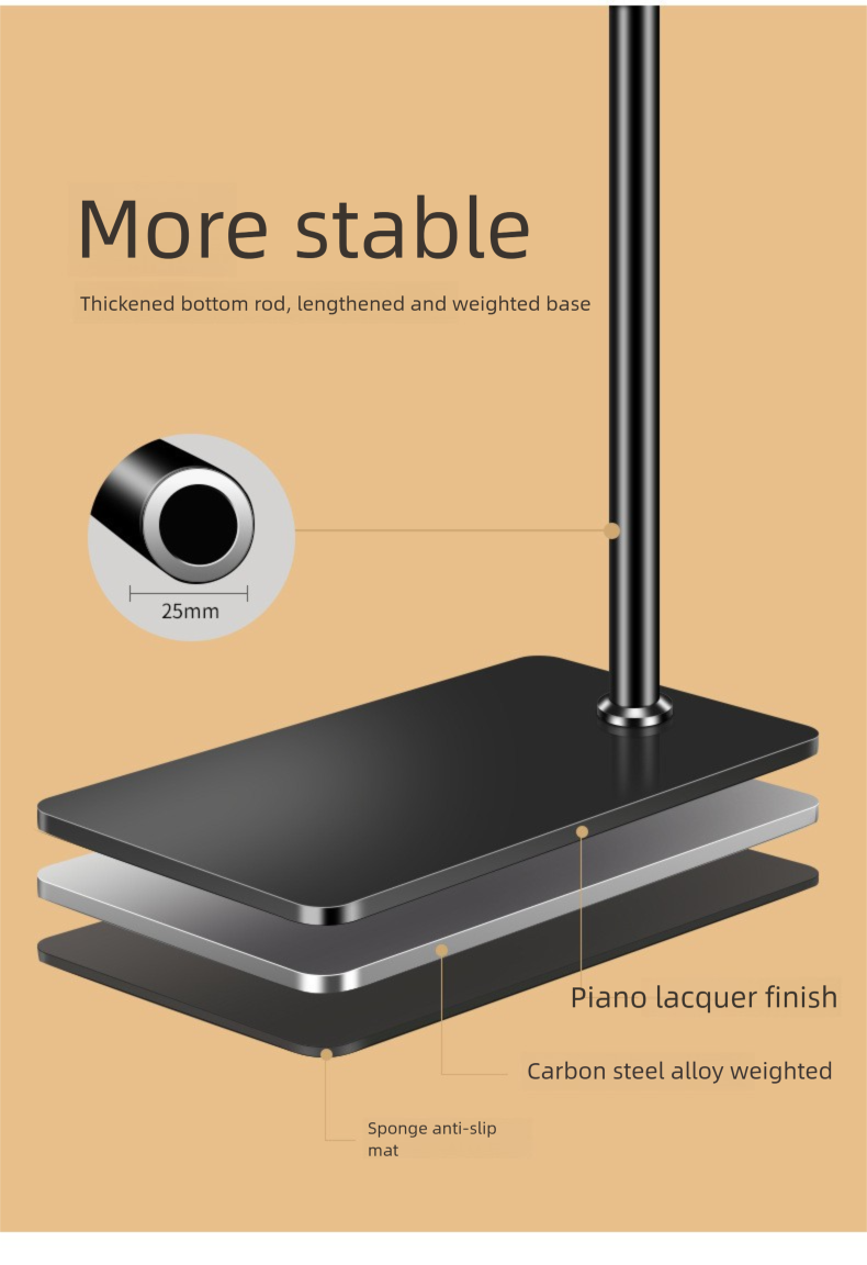 Phone Holder Stand For Live Streaming And Overhead Recording_voghion.com