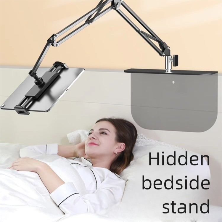 Hidden Bedside Lazy No Clip Phone Tablet Computer Cantilever Overhead TikTok Browsing Bracket_voghion.com