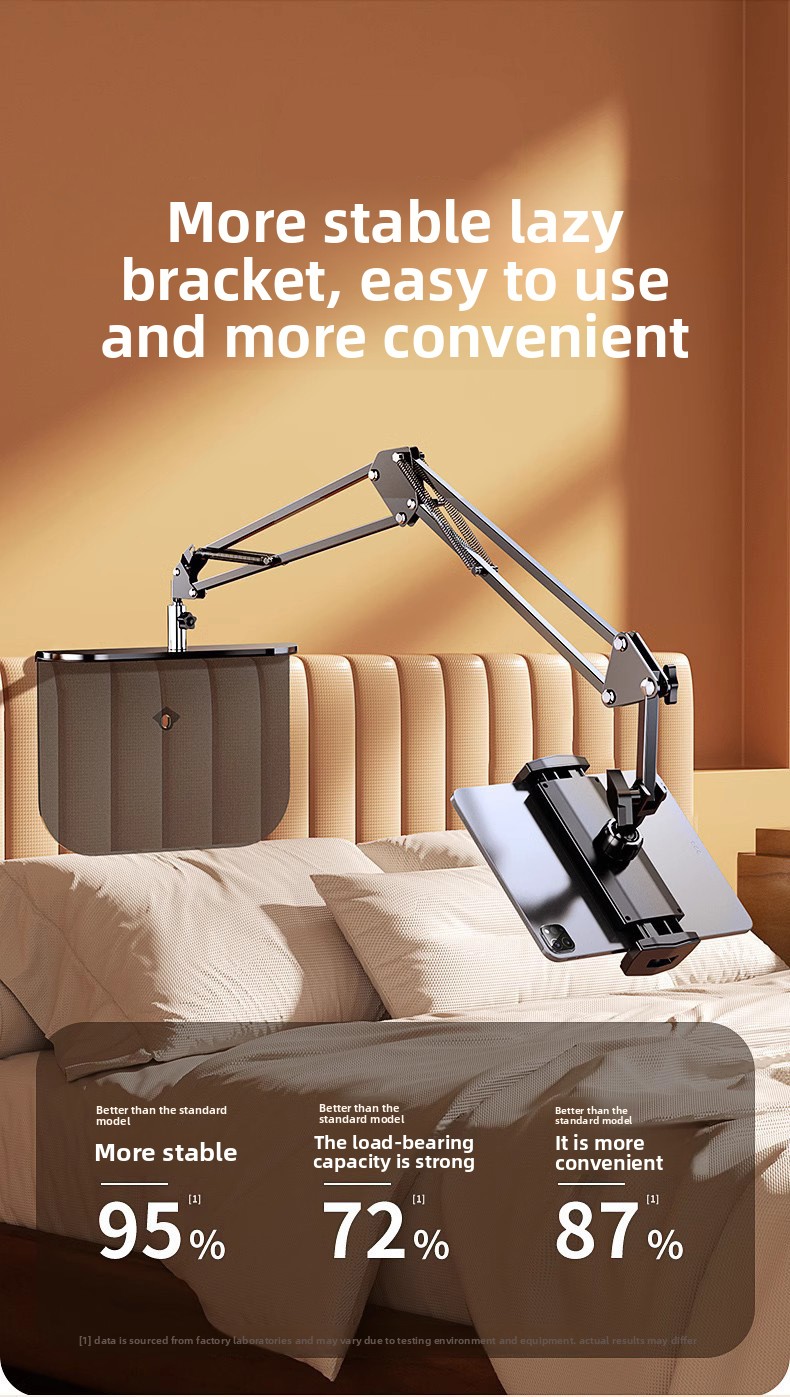 Hidden Bedside Lazy No Clip Phone Tablet Computer Cantilever Overhead TikTok Browsing Bracket_voghion.com