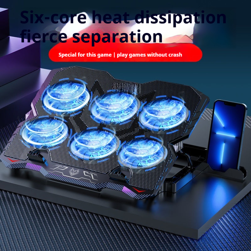 Cooler para laptop de 15,6 polegadas com base de suporte, ventilador para jogos, silencioso e portátil_voghion.com