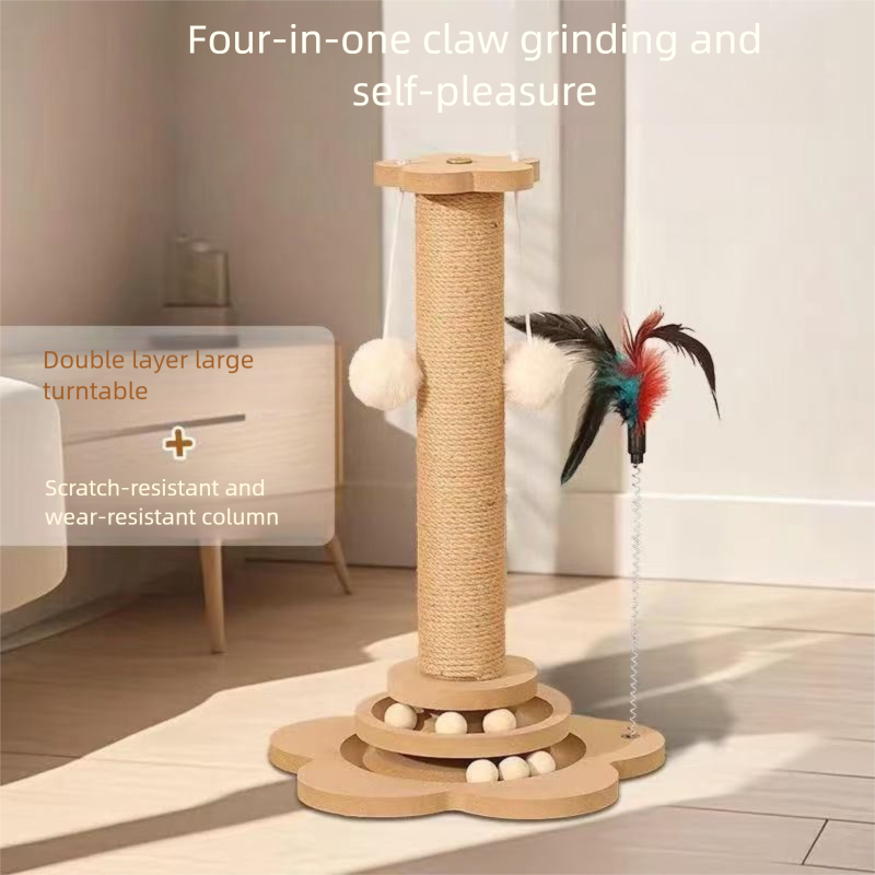 Climbing Frame Wear-Resistant Non-Shedding Post Elevated Claw New Vertical Scratching Board Self-Entertainment Durable_voghion.com