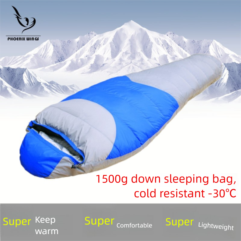 Warm Down Sleeping Bag For Camping Winter Outdoor Cold Resistant_voghion.com