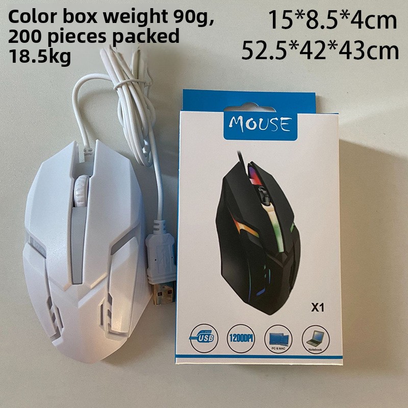 Optical Gaming Mouse Wired With Backlit For Office And E-sports_voghion.com