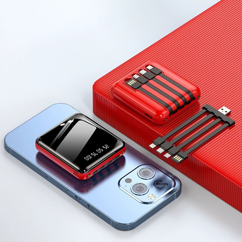 Portable Power Bank With Integrated Cable For Mobile Devices_voghion.com