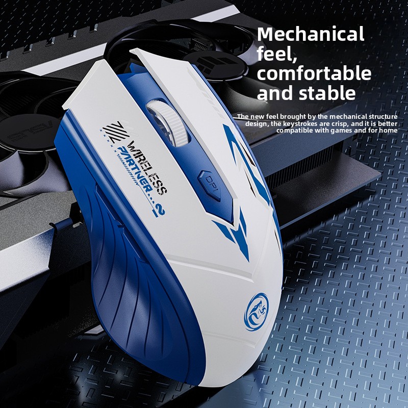 Wireless Bluetooth Dual Mode Silent Rechargeable E-Sports Mechanical Gaming Office Computer Laptop Mouse Wholesale_voghion.com