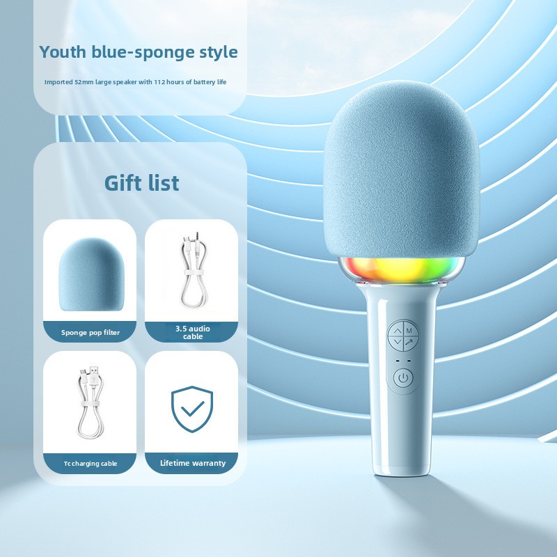 Microphone pour enfants L8, enceinte karaoké sans fil Bluetooth pour téléphones portables et téléviseurs : un best-seller international_voghion.com