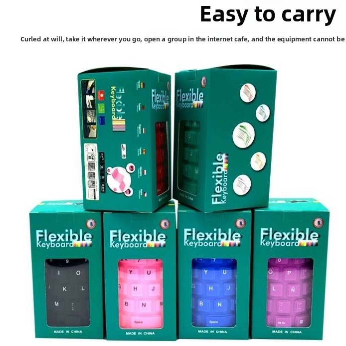 Waterproof Silicone Keyboard 109 Key Foldable Silent For Computers_voghion.com