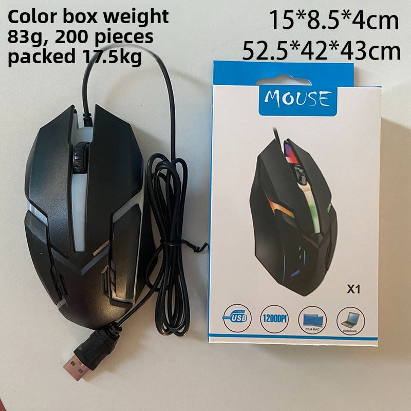 Optical Gaming Mouse Wired With Backlit For Office And E-sports_voghion.com