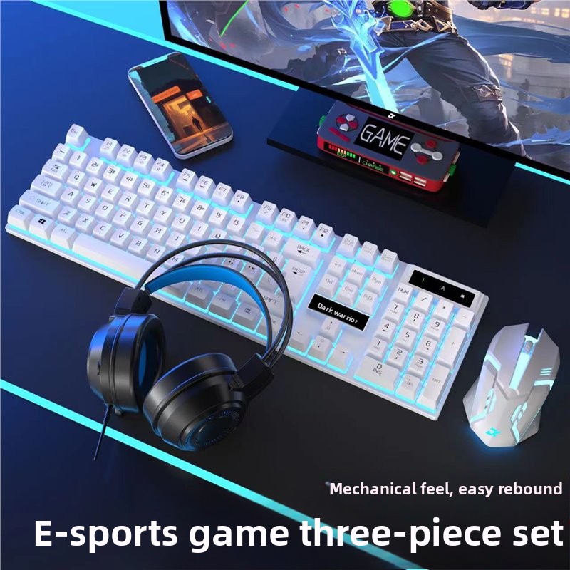 Mechanical Feel Keyboard Mouse Set For Gaming, Desktop Laptops, Wired Office Computers, And Home Use With USB_voghion.com