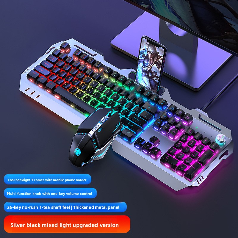 Cross-border Mechanical Tea Switch Feel Headset Set Laptop Wired Keyboard Mouse Gaming_voghion.com