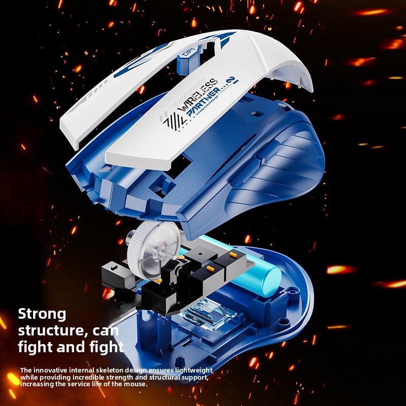 Souris gaming sans fil bluetooth double mode silencieuse recharge_voghion.com