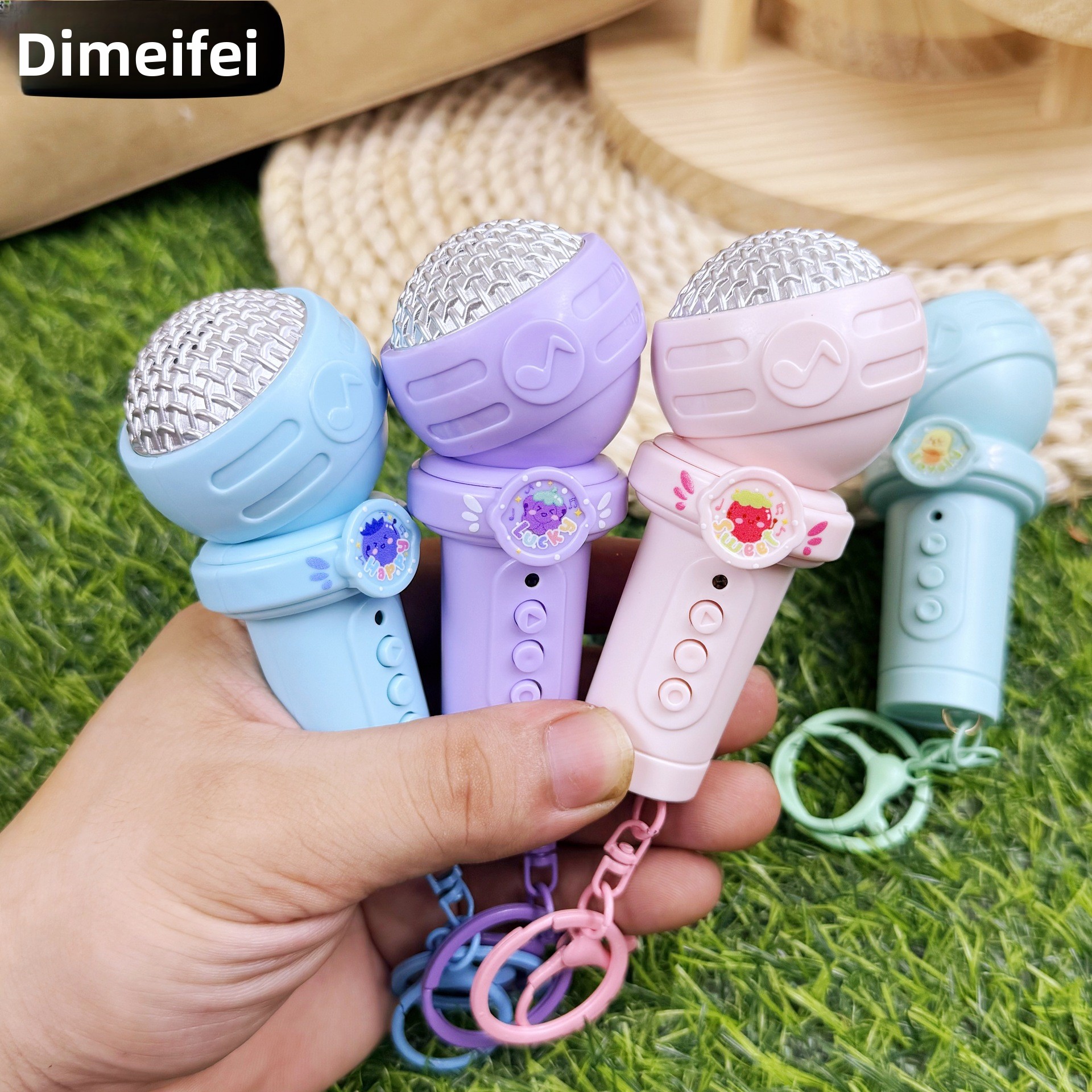 Kindersleutelhanger met multifunctionele opnamemicrofoon, schattige tashanger, prachtig, creatief, grappig, internetberoemdheid_voghion.com