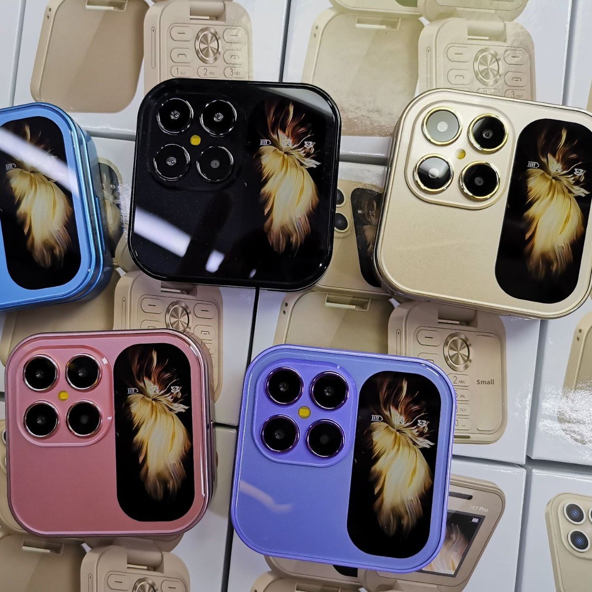 Mini Flip Mobile Phone Dual Sim 2g Compact Feature Phone_voghion.com