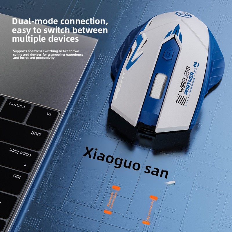 Souris gaming sans fil bluetooth double mode silencieuse recharge_voghion.com