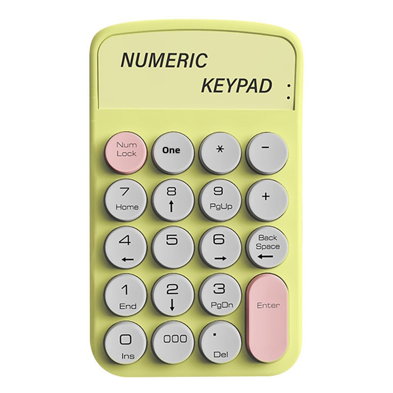 Wireless Bluetooth Dual-Mode Numeric Macaron Color Mini Punk Keyboard_voghion.com