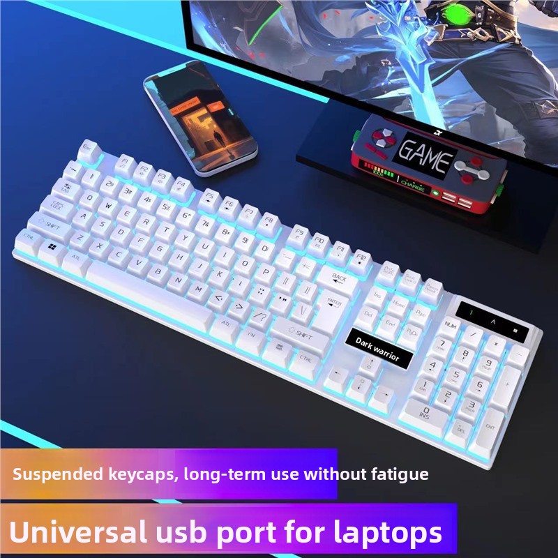 Mechanical Feel Keyboard Mouse Set For Gaming, Desktop Laptops, Wired Office Computers, And Home Use With USB_voghion.com