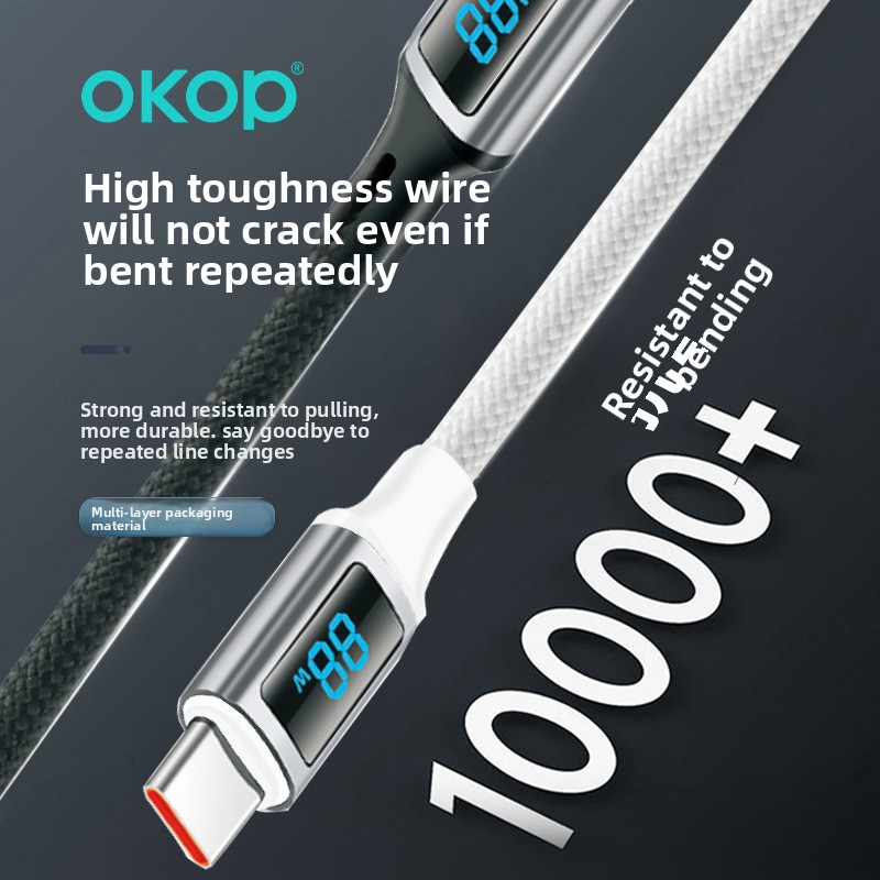 Digital Display Fast Charging Data Cable For Iphone And Huawei_voghion.com